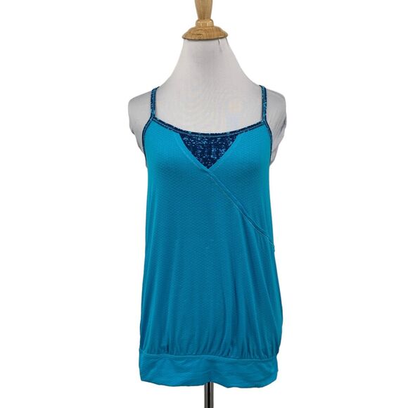Ivivva Top Girls Youth XS Extra Small Blue Slouchy Shelf Bra Unpadded Lululemon - Picture 1 of 12
